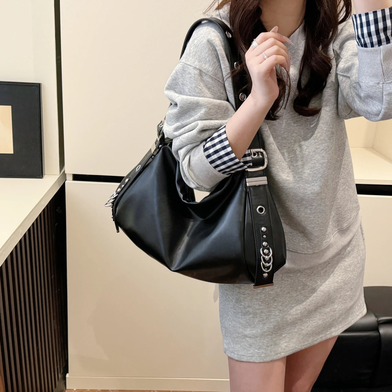 NINA - Sac à Main de Cours Élégant en Cuir