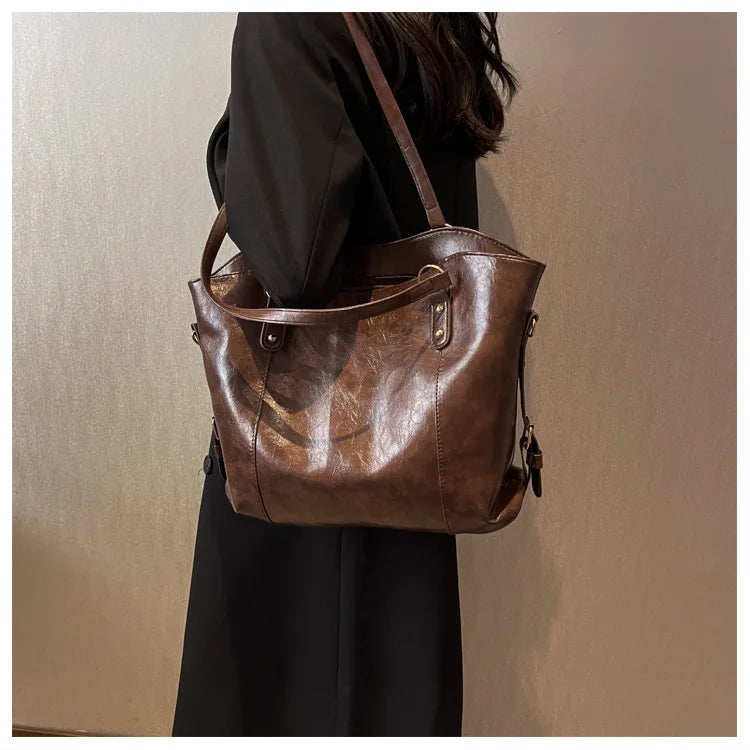 ROSE - Grand Sac à Main de Cours Élégant café