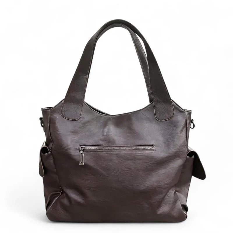 Sac Alba XL, grand sac à main vegan spacieux et élégant, format 40 x 15 x 35 cm, parfait pour ordinateur portable 16 pouces et documents A4.
