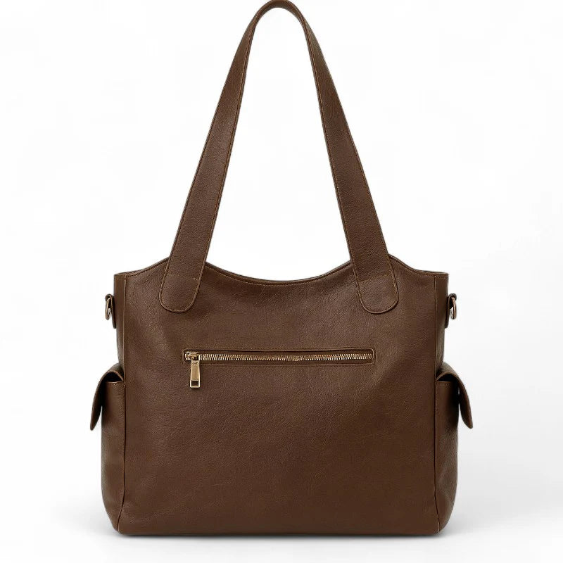 Sac Alba XL, grand sac à main vegan spacieux et élégant, format 40 x 15 x 35 cm, parfait pour ordinateur portable 16 pouces et documents A4.
