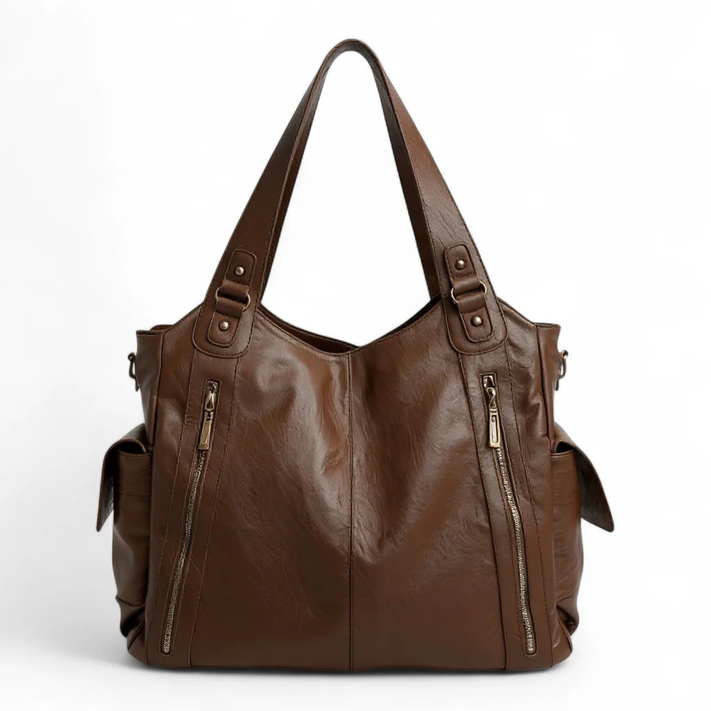 Sac Alba XL, grand sac à main vegan spacieux et élégant, format 40 x 15 x 35 cm, parfait pour ordinateur portable 16 pouces et documents A4.