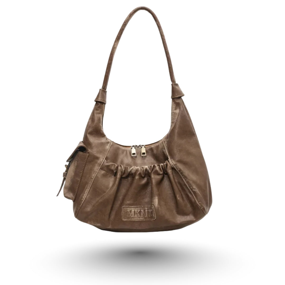 AMIRA – Sac vintage kaki élégant et robuste, parfait pour cours et travail.