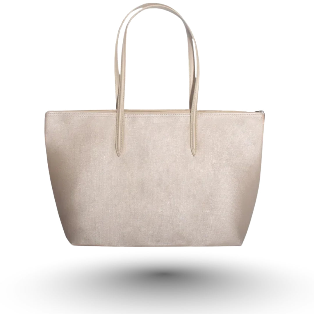 CELIA – Grand sac à main de cours avec anse en cuir blanc élégant et robuste.