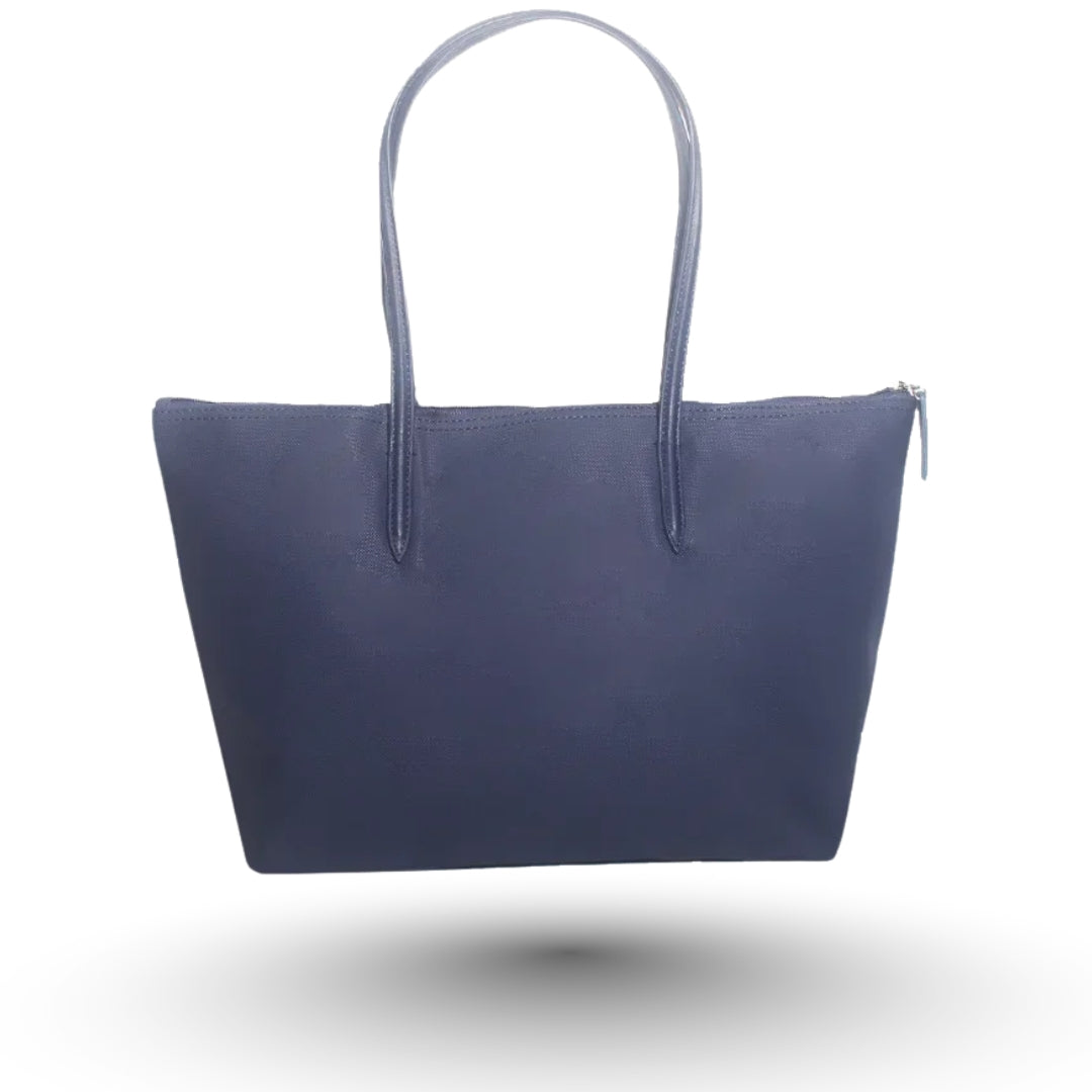 CELIA – Grand sac à main de cours avec anse en cuir bleu, élégant et robuste.