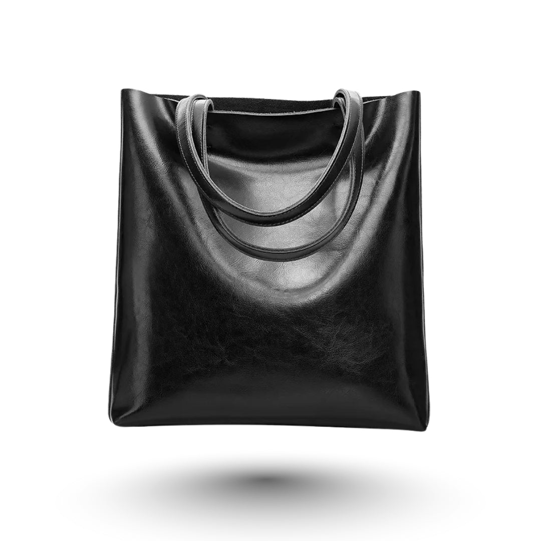 DANIELA – Sac cuir rétro noir, élégant et pratique, idéal pour cahiers et accessoires.