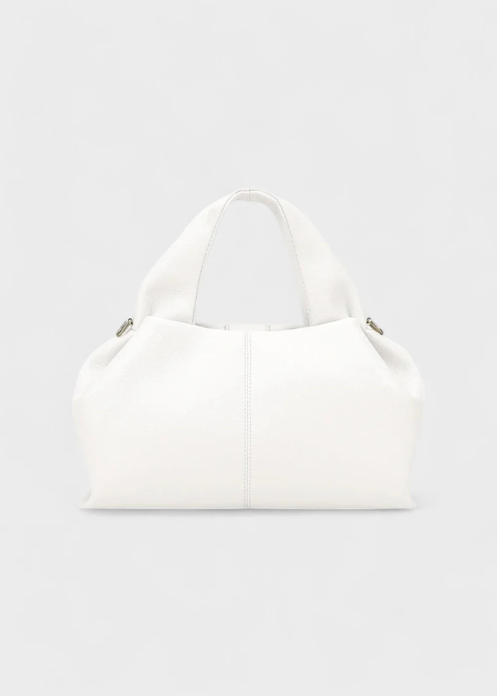 DINA sac à main bandoulière en cuir blanc souple élégant et pratique pour femme moderne