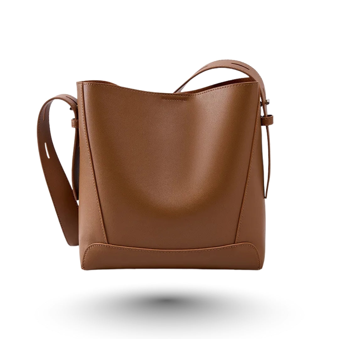 EYA- Sac à Main de Cours de Luxe en Cuir Lisse à Bandoulière