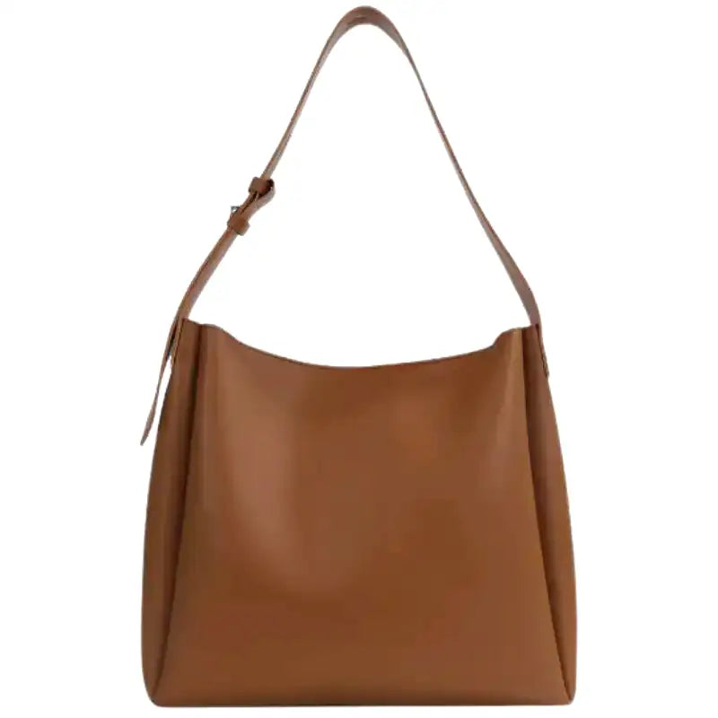 Sac à main FENZA en cuir marron avec grande capacité et pochette, élégant et pratique pour transporter ordinateur, dossiers et essentiels au quotidien