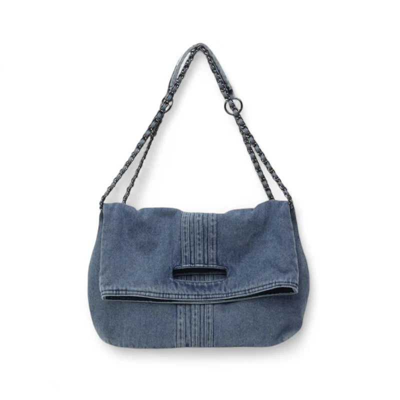 GINA - Sac à main bandoulière en jean, pratique et élégant, parfait pour un style décontracté au quotidien