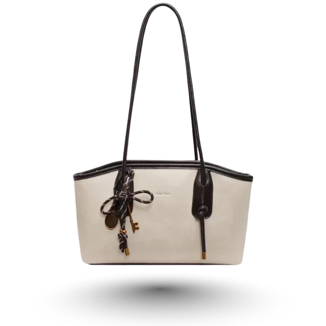 JISU – Sac cuir vintage beige, spacieux et raffiné, parfait pour le quotidien.