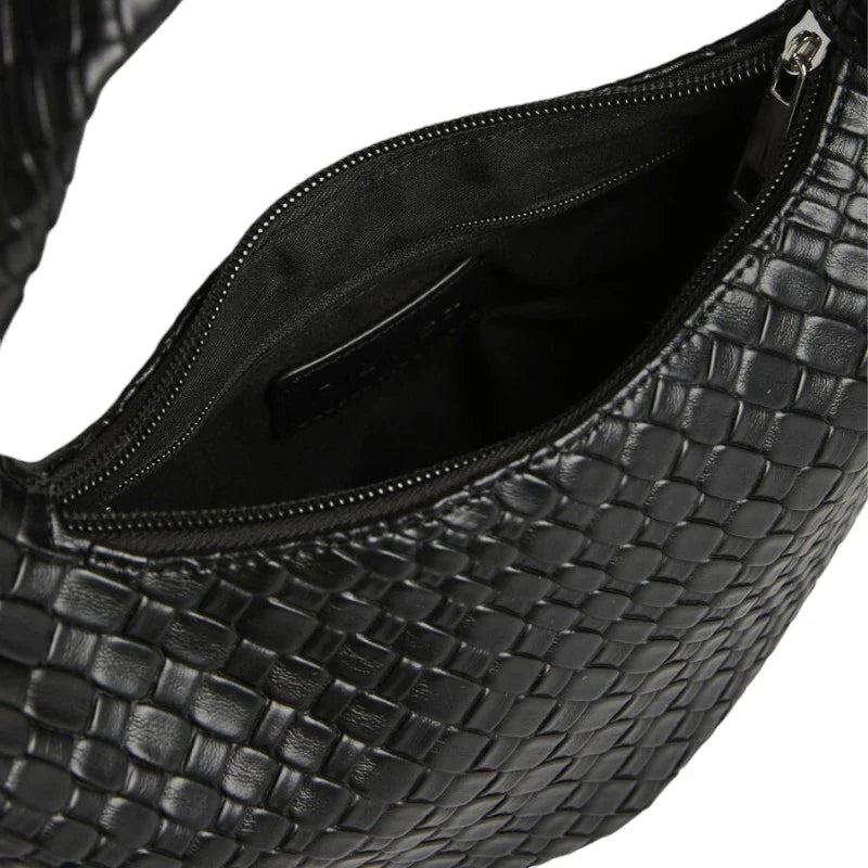 sac KAM petit sac à main cuir vegan noir élégant, format compact et chic, idéal pour sorties, soirées et rendez-vous avec style