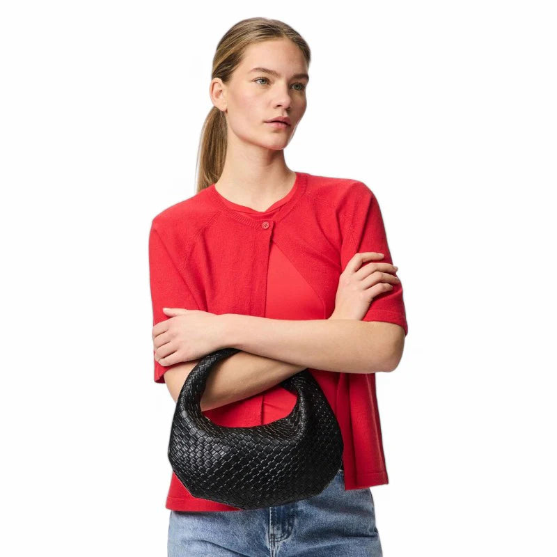 sac KAM petit sac à main cuir vegan noir élégant, format compact et chic, idéal pour sorties, soirées et rendez-vous avec style
