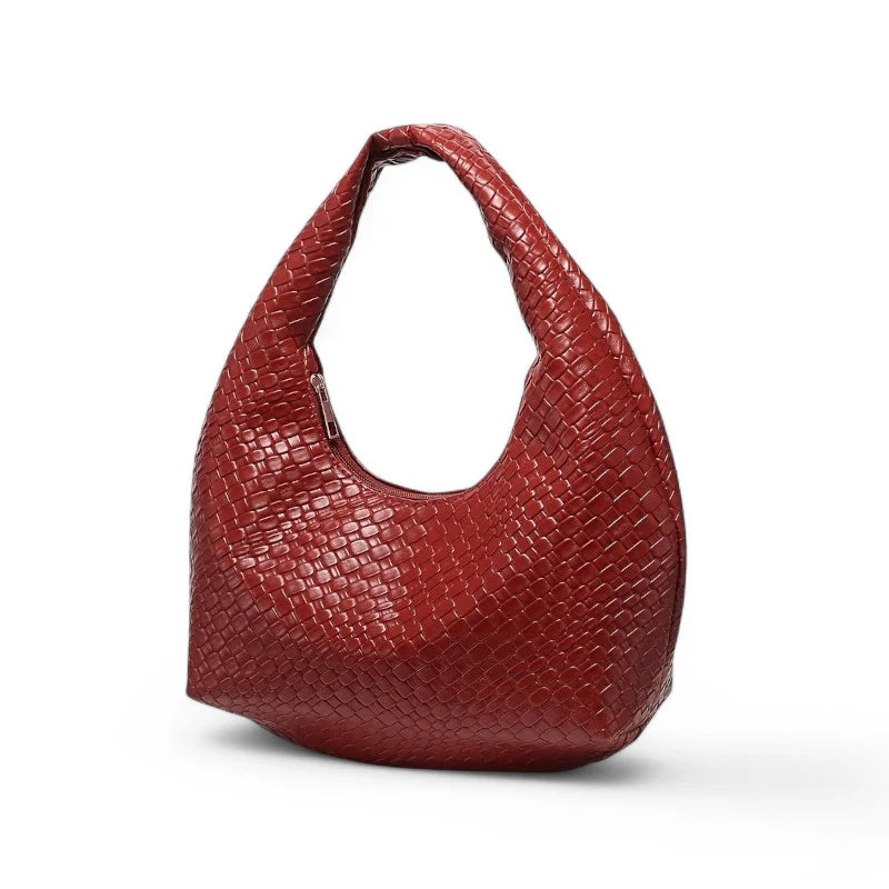 sac KAM petit sac à main cuir vegan rouge élégant, format compact et chic, idéal pour sorties, soirées et rendez-vous avec style