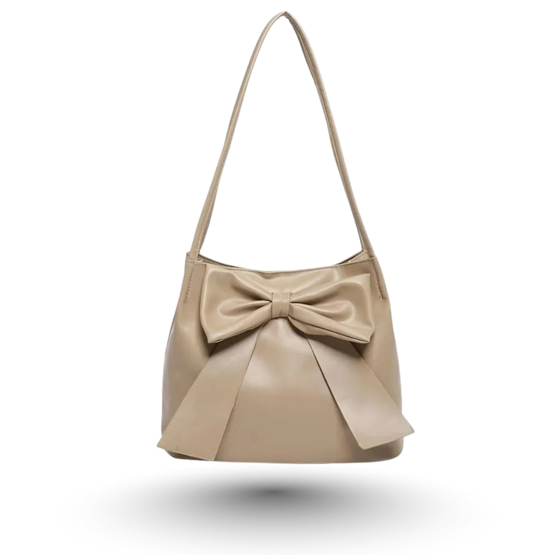 KARY – Sac léger beige avec nœud chic, pratique et féminin pour vos journées bien remplies.