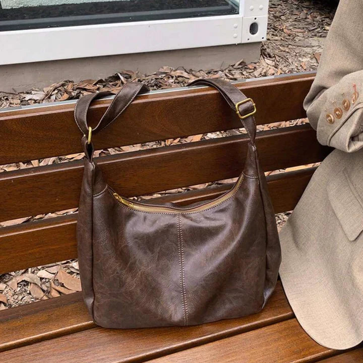 MILA - Sac à Main Bandoulière Tendance en Cuir marron pour femme, élégant et pratique