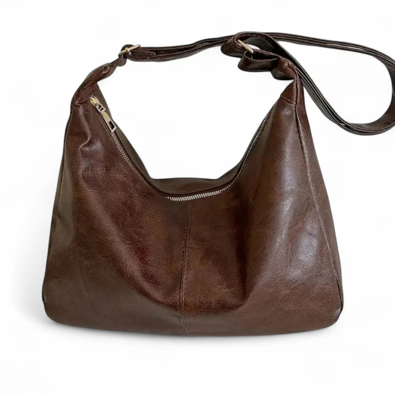 MILA - Sac à Main Bandoulière Tendance en Cuir marron pour femme, élégant et pratique