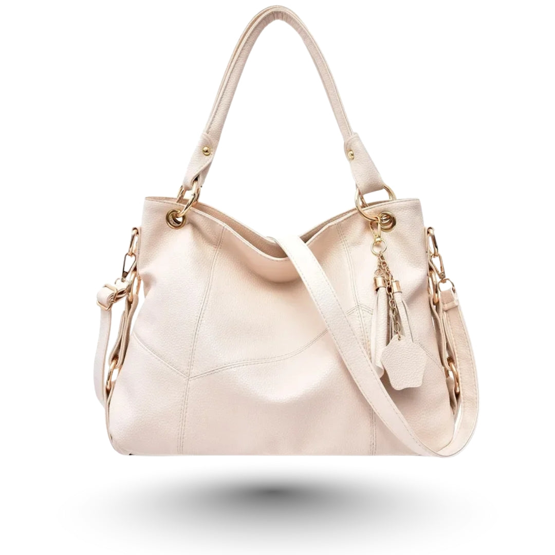 SARA – Sac bandoulière blanc tendance, élégant et pratique pour cours et travail.