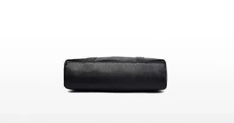 Grand sac à main épaule fourre-tout THEA en cuir vegan NOIR, spacieux et chic, parfait pour transporter tous vos essentiels avec style au quotidien